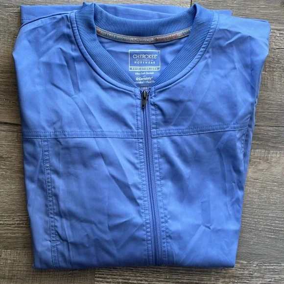 Cherokee NEW Light Blue Workwear Nurses Scrub Jacket, Women’s Sz 3XL - Picture 1 of 5
